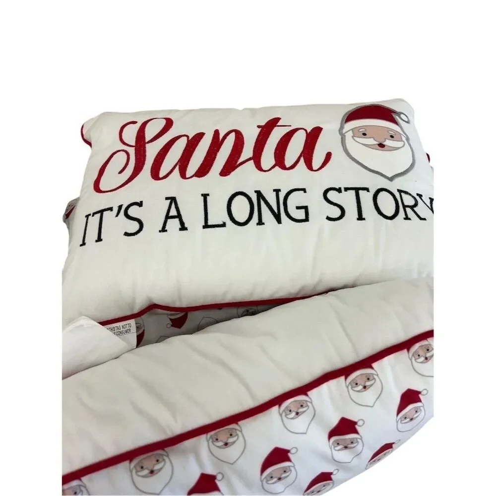 Santa Throw Pillows 19”x19” and 19” x 13” Santa‎ Print Design